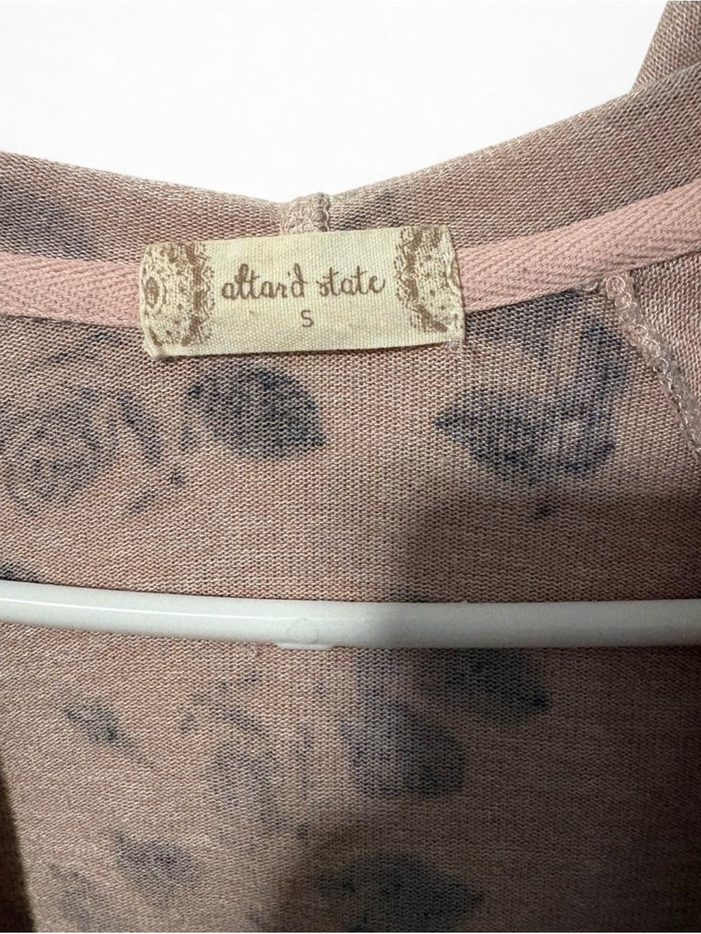 Altard State Floral Open Front Hooded Cardigan Duster Sweater Small - Picture 2 of 5